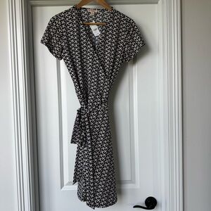 Rare Brooks Brothers Red Fleece Wrap Dress NWT Large Airplane Print Travel Chic